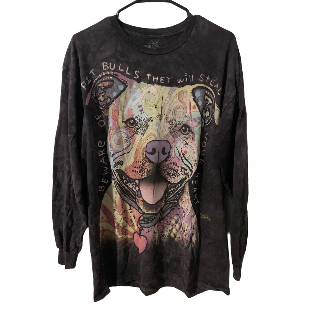 The Mountain Beware of Pit Bulls They Will Steal Your Heart Long Sleeve Sz L